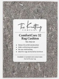Everyday Support rug pad shown beneath a folded area rug