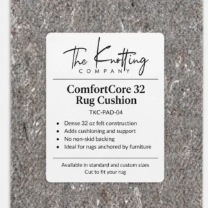 Everyday Support rug pad shown beneath a folded area rug